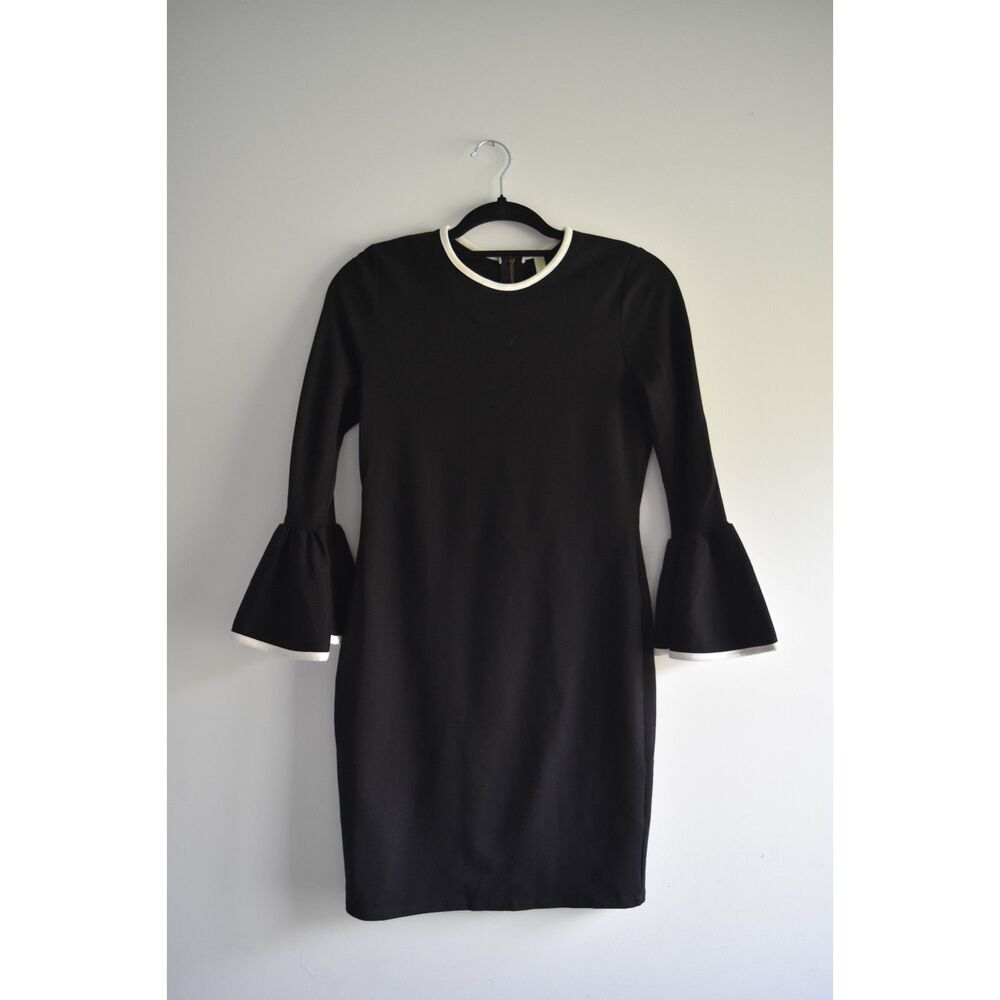 BO.BEL Black Bell Sleeve Shift Dress